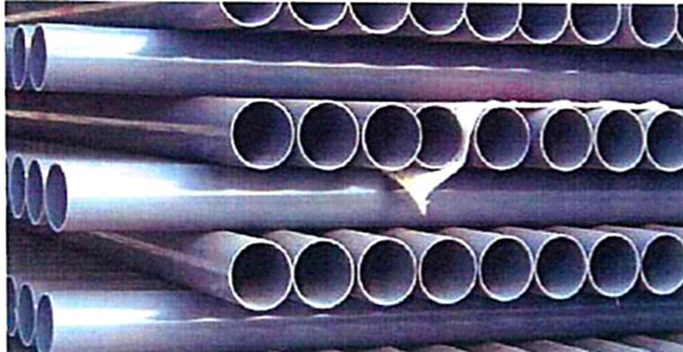 Stacked PVC pipes