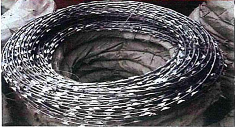Galvanised razor wire